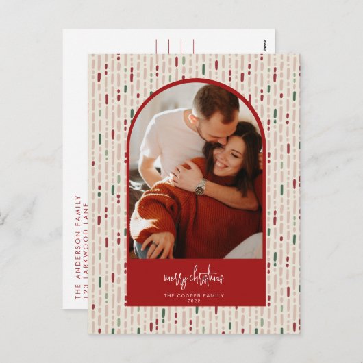 Moderne kerstKaart Feestdagenkaart (Voorkant / Achterkant)