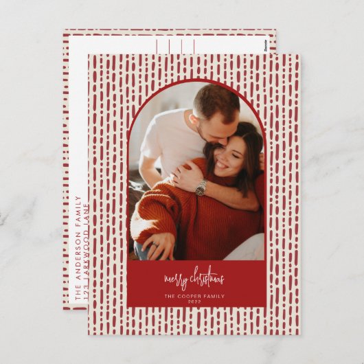 Moderne kerstKaart Feestdagenkaart (Voorkant / Achterkant)