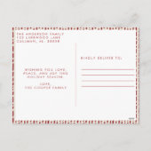 Moderne kerstKaart Feestdagenkaart (Achterkant)