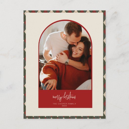 Moderne kerstKaart Feestdagenkaart (Voorkant)