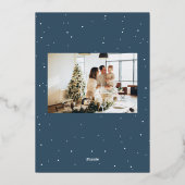 Moderne Kerstkaart Folie Feestdagenkaart (Achterkant)