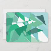 Moderne kerstkaart in groen en blauw (Achterkant)