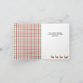 Moderne kerstkaart La La La La La (Binnen)