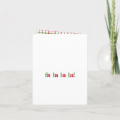 Moderne kerstkaart La La La La La (Achterkant)