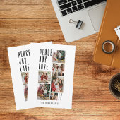 Moderne kerstkaart met 7 foto's collage
