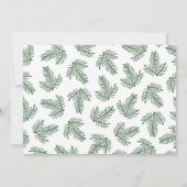 Moderne Kerstkaart met blad (Achterkant)