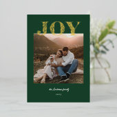 Moderne Kerstkaart met Botanische Folie Feestdagenkaart (Staand Voorkant)