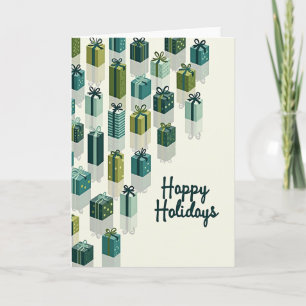 Moderne Kerstkaart met Cadeaus Kaart