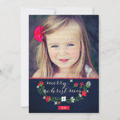 Moderne kerstkaart met Classy Chevron (Voorkant)