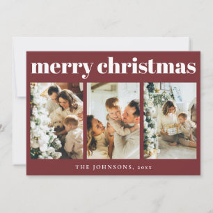 Moderne Kerstkaart met Eenvoudige Typografie