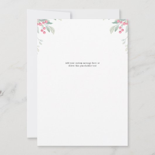 Moderne kerstkaart met Feestdagen (Achterkant)