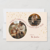 Moderne Kerstkaart met Foto (Voorkant)