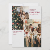 Moderne kerstkaart met foto (Voorkant)