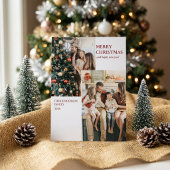Moderne kerstkaart met foto