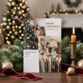 Moderne kerstkaart met foto