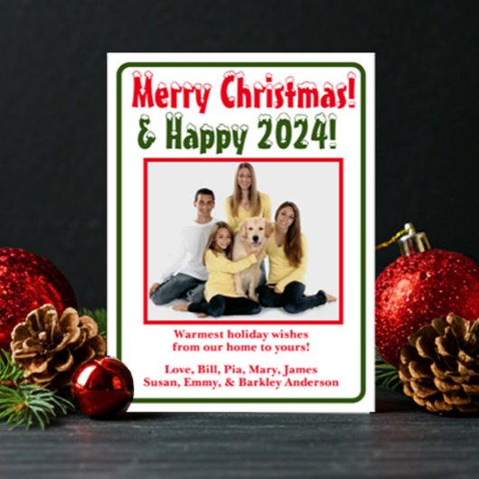 Moderne kerstkaart met foto