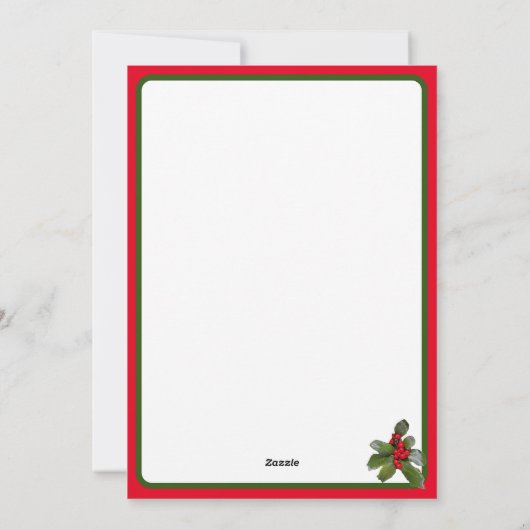 Moderne kerstkaart met foto (Achterkant)