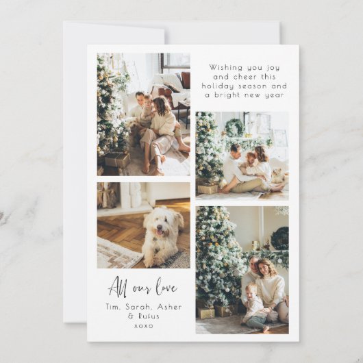 Moderne Kerstkaart met foto en boog Kaart (Achterkant)