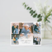 Moderne kerstkaart met fotocollage (Staand voorkant)