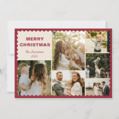 Moderne kerstkaart met fotocollage kaart (Voorkant)