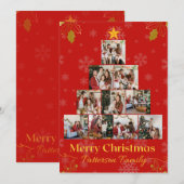 Moderne kerstkaart met fotocollage Kerstmis Kaart (Voorkant / Achterkant)