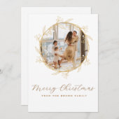 Moderne kerstkaart met foto's (Voorkant / Achterkant)