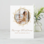 Moderne kerstkaart met foto's (Staand voorkant)