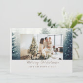 Moderne kerstkaart met foto's (Staand voorkant)