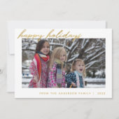 Moderne kerstkaart met gelukkig kerstfeest familie (Voorkant)