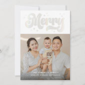 Moderne Kerstkaart met Glans voor de Feestdagen Fo (Voorkant)