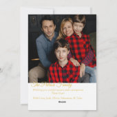 Moderne Kerstkaart met Gouden Boom Foto Kaart (Achterkant)