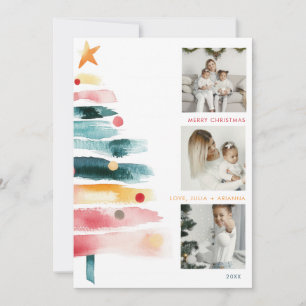 Moderne Kerstkaart met Kleurrijke Sfeer Kaart