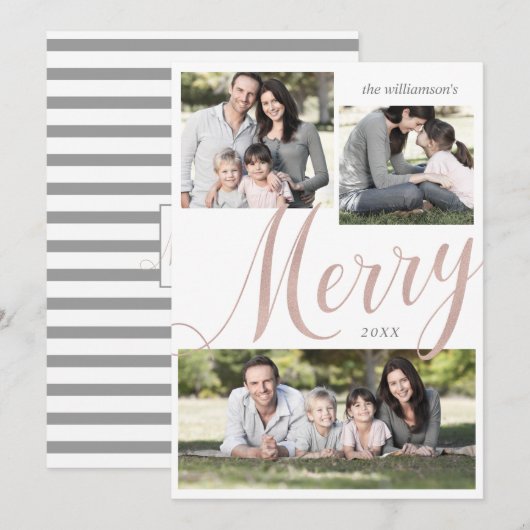 Moderne kerstkaart met meerdere feestdagen (Voorkant / Achterkant)