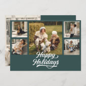 Moderne Kerstkaart met meerdere foto's Kaart (Voorkant / Achterkant)