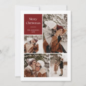 Moderne kerstkaart met meerdere foto's | Kerstkaar Kaart (Voorkant)