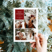 Moderne kerstkaart met meerdere foto's | Kerstkaar Kaart