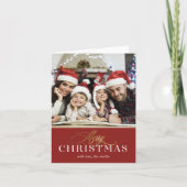 Moderne Kerstkaart met Nepfolie en Foto (Voorkant)