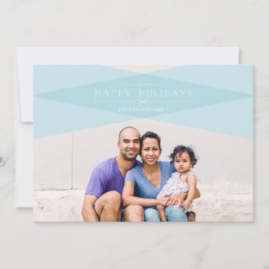 Moderne Kerstkaart met Plaid Motief (Voorkant)