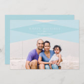 Moderne Kerstkaart met Plaid Motief (Voorkant / Achterkant)