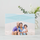 Moderne Kerstkaart met Plaid Motief (Staand voorkant)