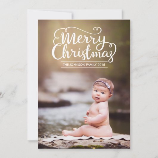 Moderne kerstkaart met prettig gebak (Voorkant)