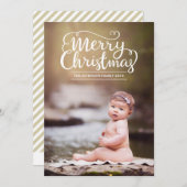 Moderne kerstkaart met prettig gebak (Voorkant / Achterkant)