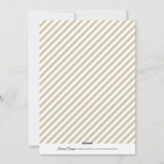 Moderne kerstkaart met prettig gebak (Achterkant)