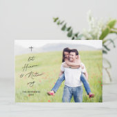 Moderne Kerstkaart met Religieus thema Hemel & Nat (Staand voorkant)