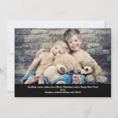 Moderne kerstkaart met twee foto's (Achterkant)