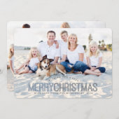 Moderne kerstkaart met twee kerst (Voorkant / Achterkant)