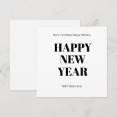 Moderne kerstkaart met vette op maat gemaakte teks (Voorkant / Achterkant)