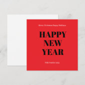 Moderne kerstkaart met vette tekst en aangepaste t (Voorkant / Achterkant)