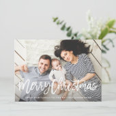 Moderne Kerstkaart met vrolijke feestdagen (Staand voorkant)