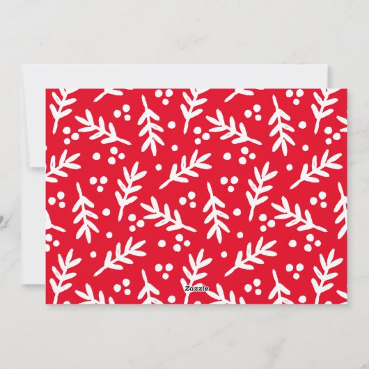 Moderne Kerstkaart met vrolijke feestdagen (Achterkant)